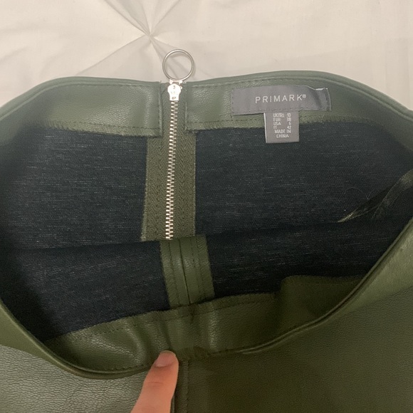Green Pleather Mini Skirt Primark - Picture 10 of 15